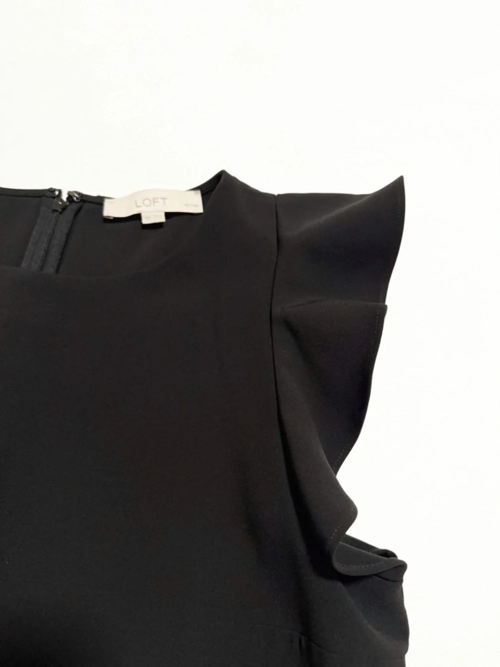 Loft Ruffle Trim Shift Dress - Picture 8 of 10